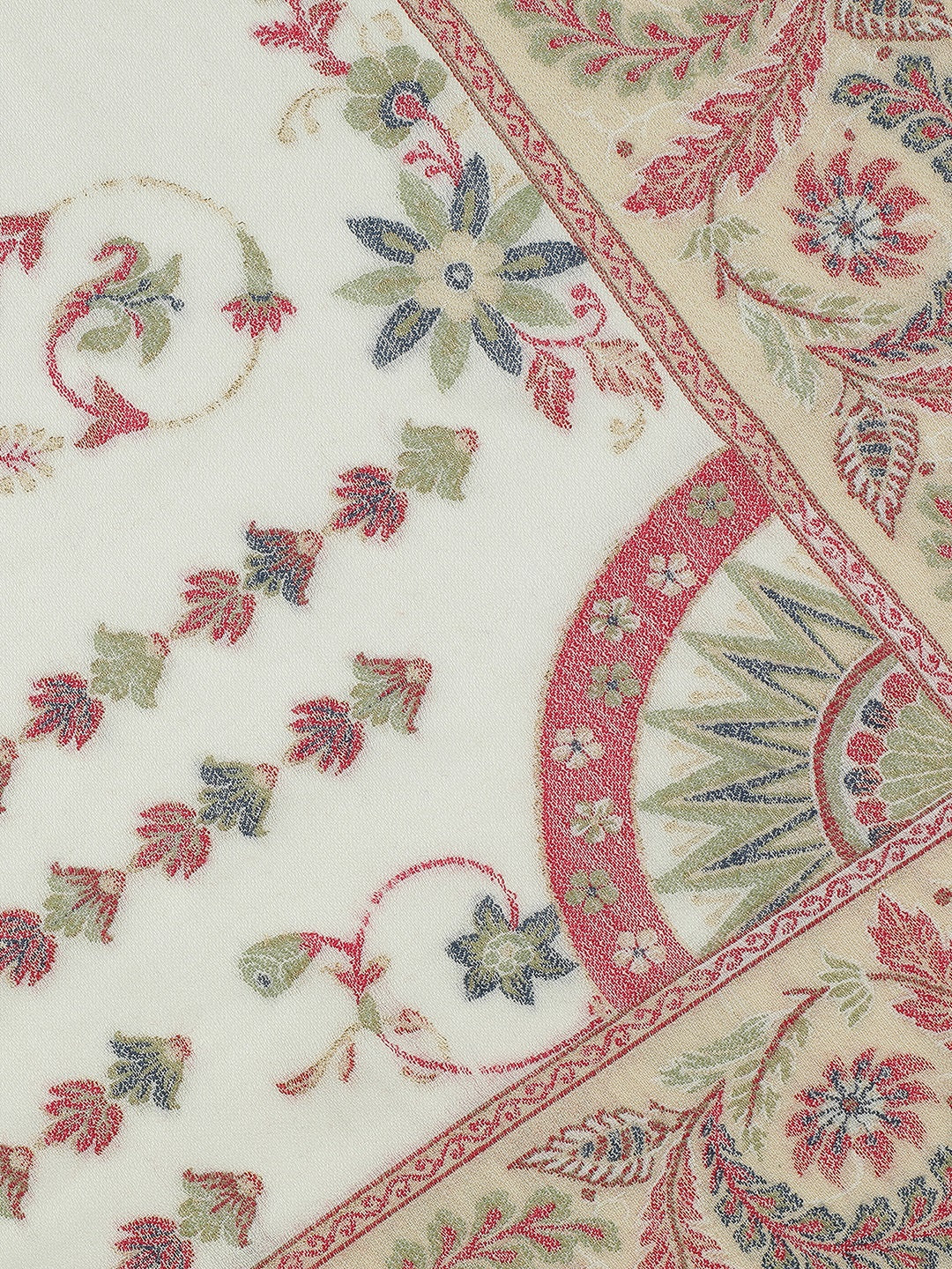 Jungle Tale-Gond Art Woolen Jacquard Shawl
