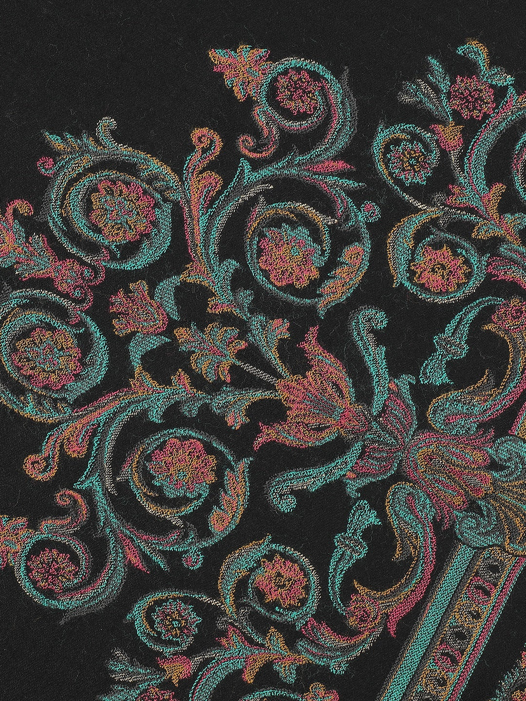 Regal Revival-Renaissance Inspired Woolen Jacquard Shawl