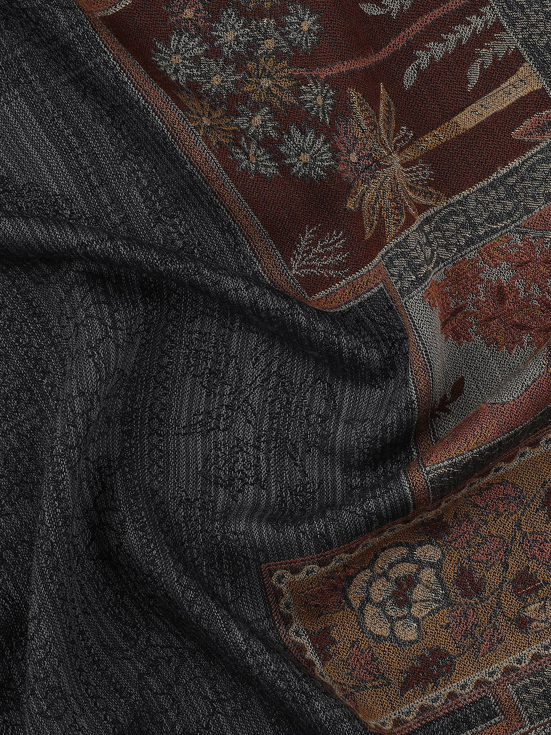 Echoes of Malwa-Architectural Woolen Jacquard Shawl