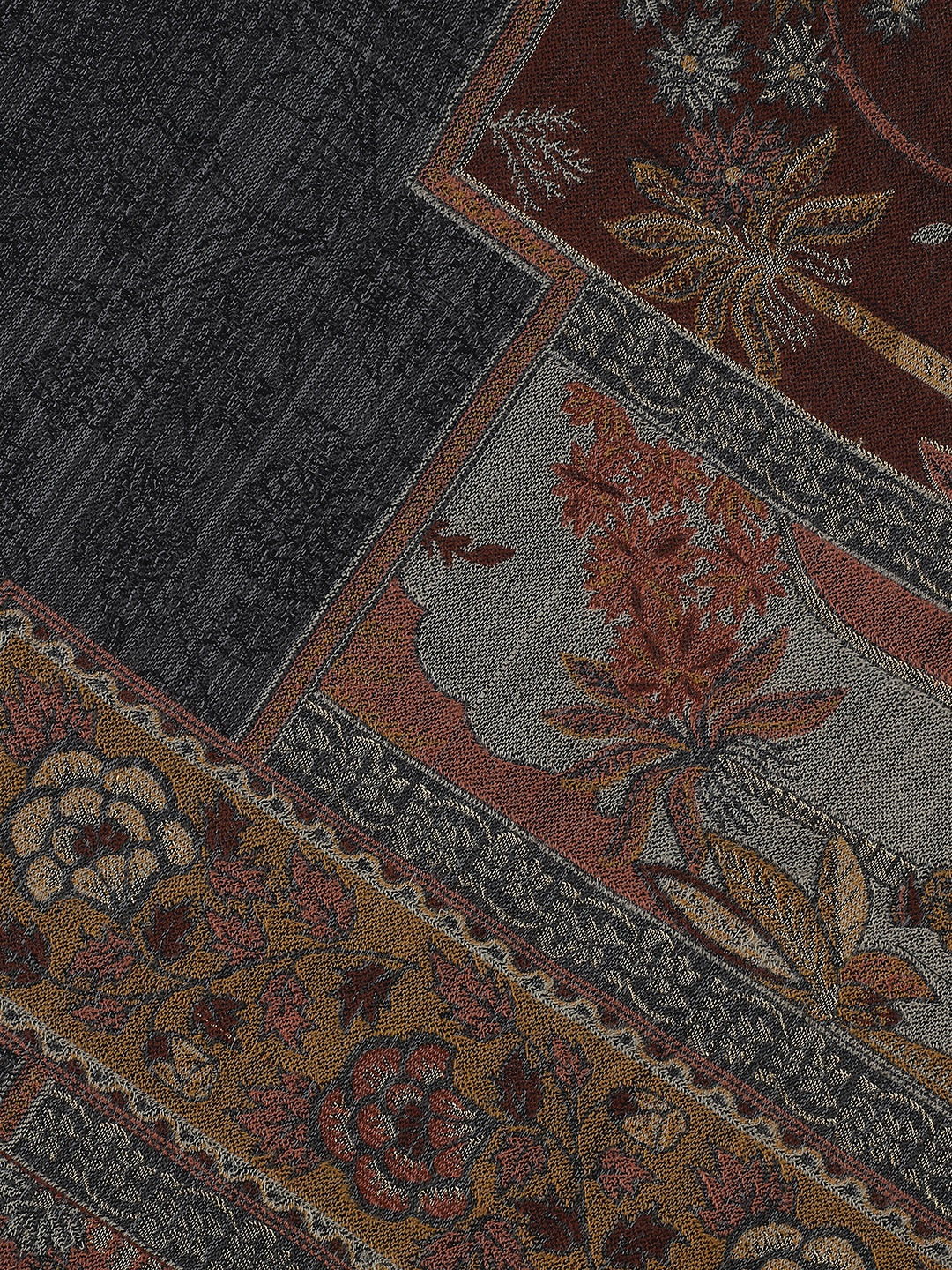 Echoes of Malwa-Architectural Woolen Jacquard Shawl