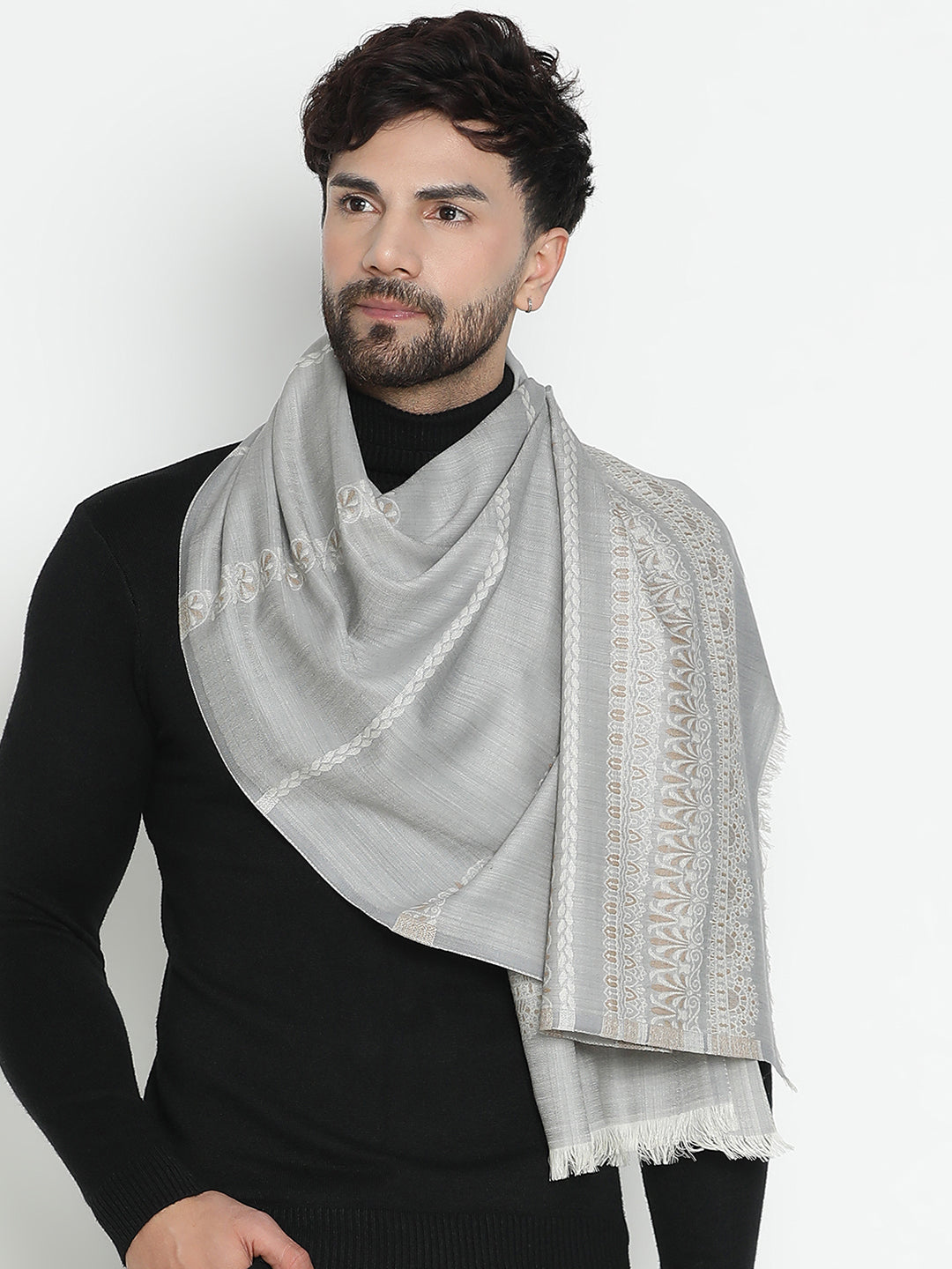 Hemal Pure Wool Jacquard Muffler