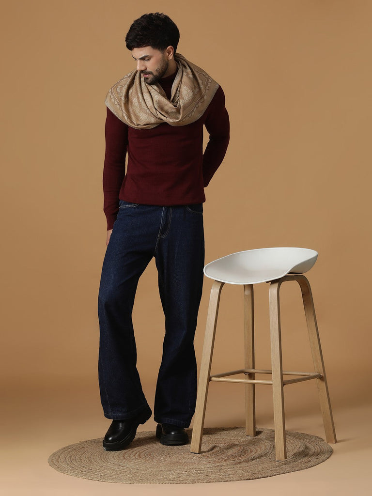 Thea Pure Wool Jacquard Muffler