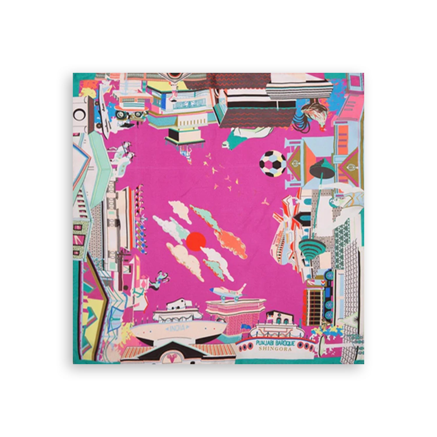 Punjab Baroque Silk Pocket Square