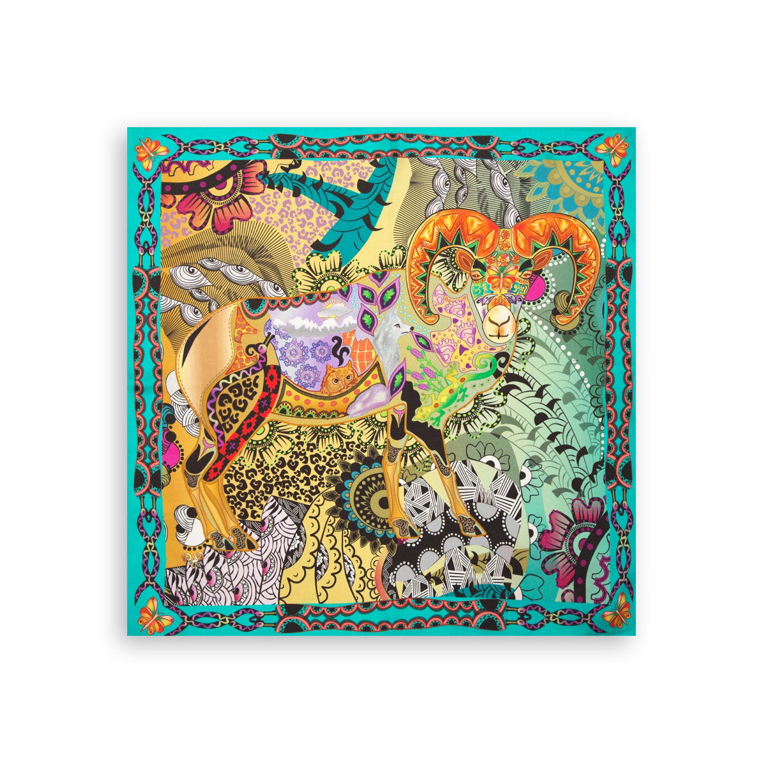 Amazing Ram Silk Pocket Square