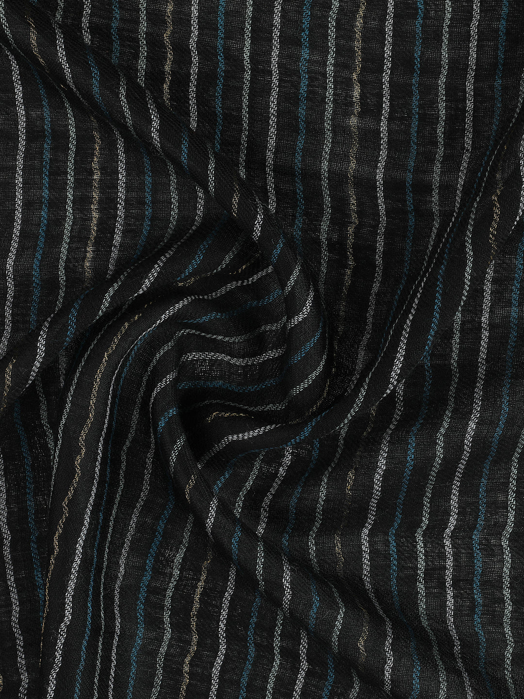 Ecliptic Stripes-Crafted Woolen Dobby Stole