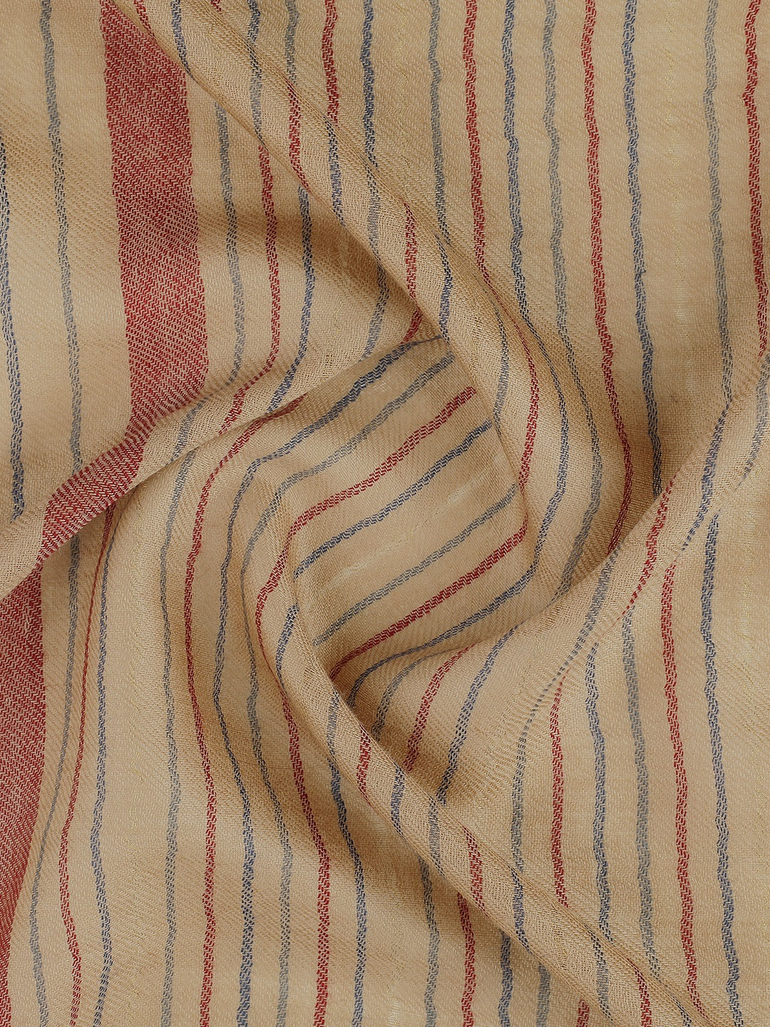 Ecliptic Stripes-Crafted Woolen Dobby Stole