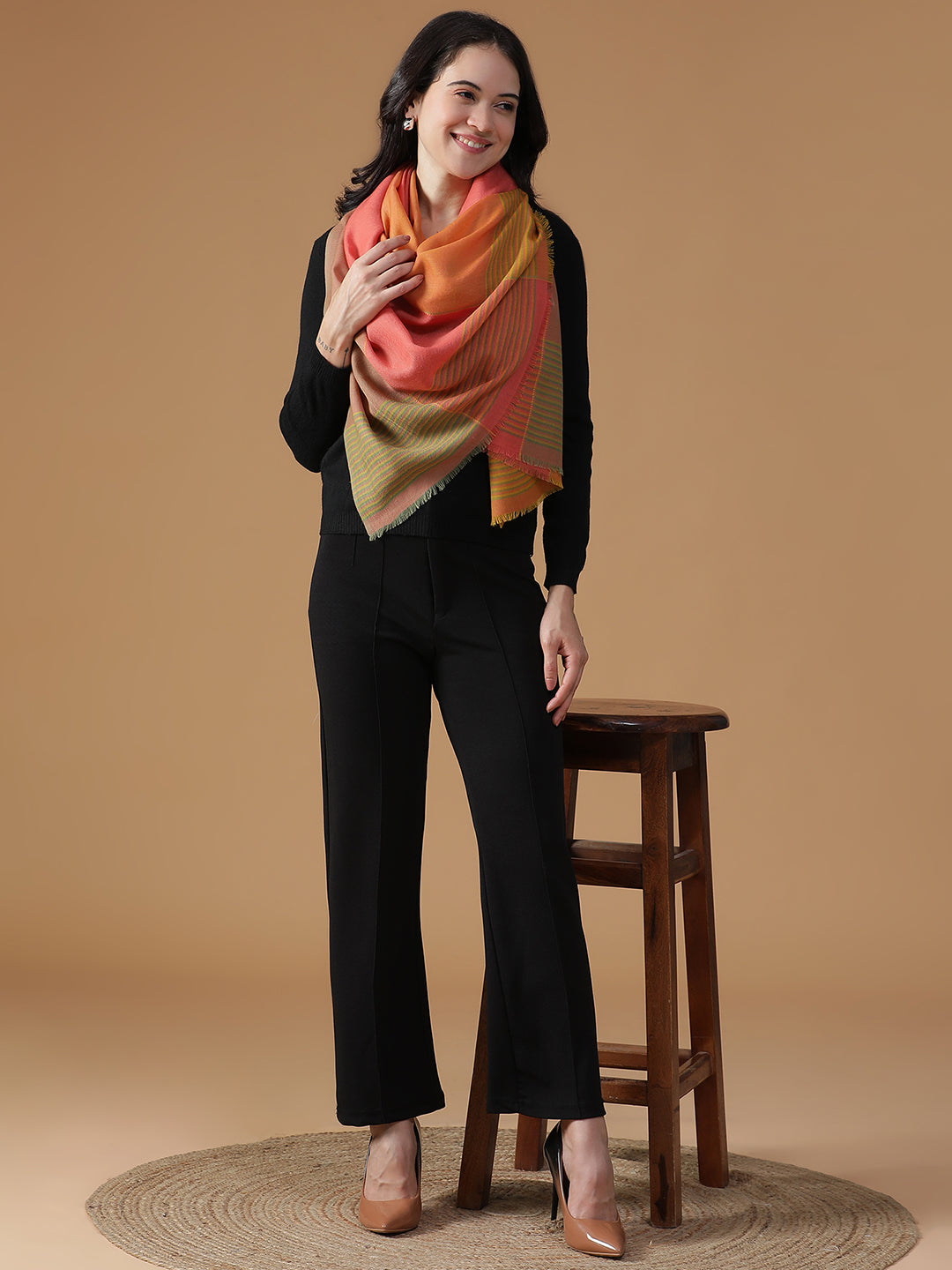Horizon Weave-Timeless Woven Woolen Dobby Stole