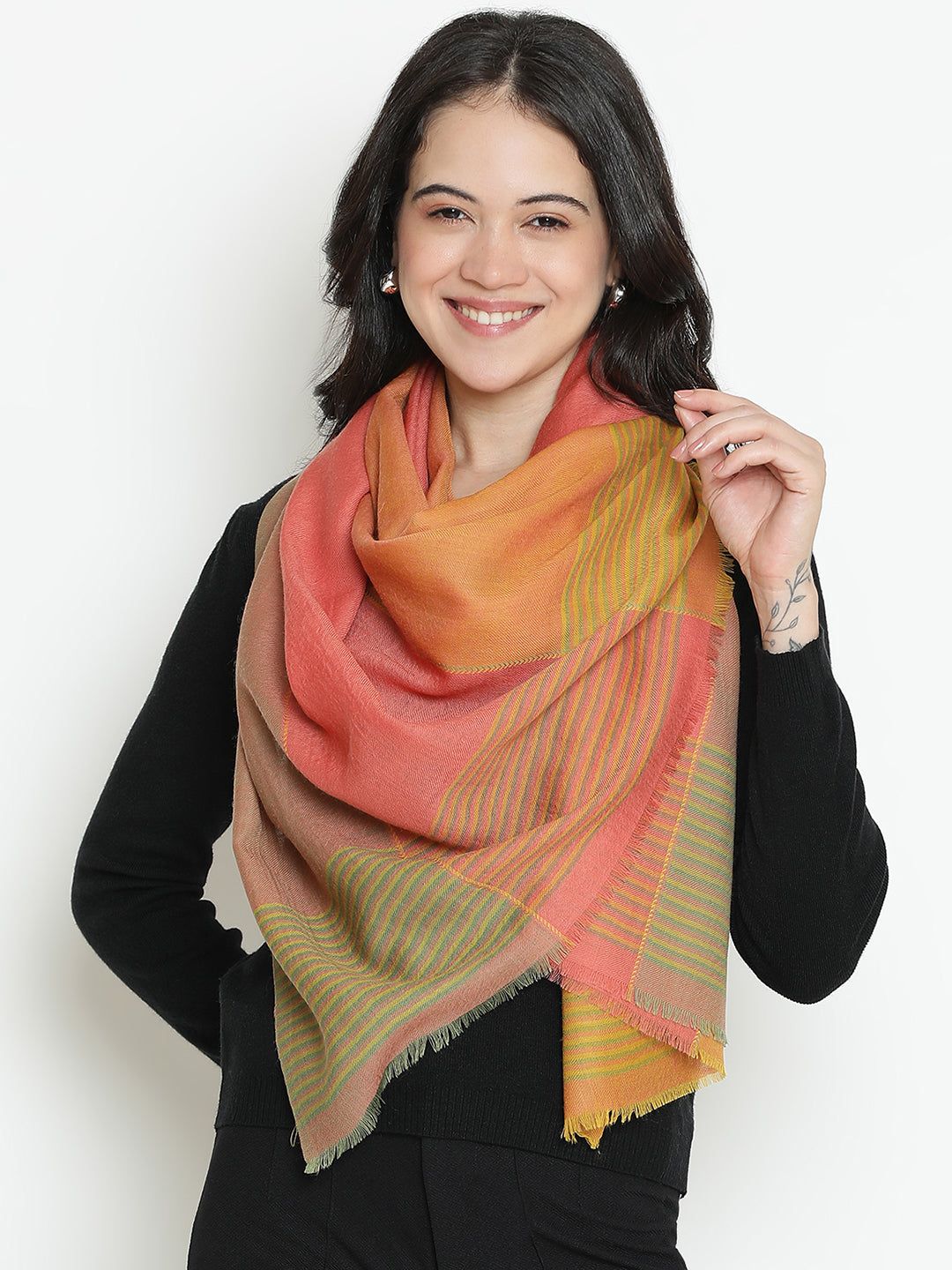 Horizon Weave-Timeless Woven Woolen Dobby Stole