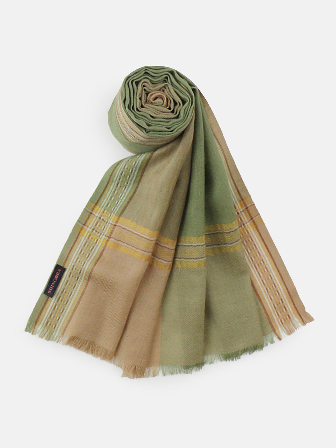 Thyme Harmony-Handcrafted Woolen Dobby Stole