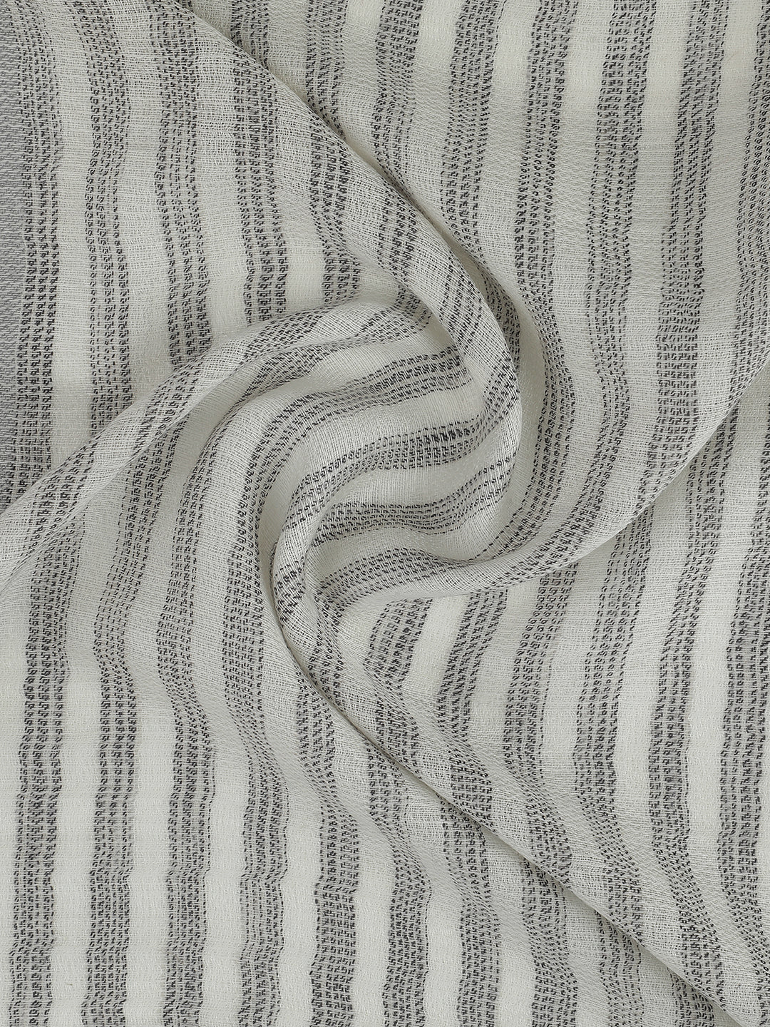 Grove Drift-Striped Woolen Dobby Stole