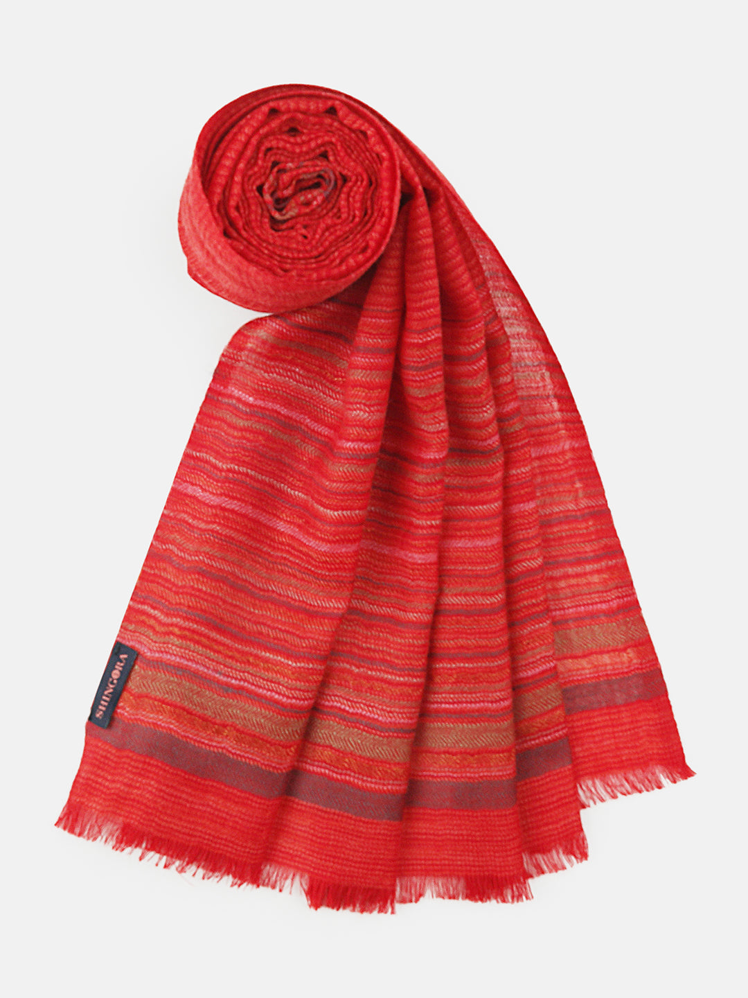 Grove Drift-Striped Woolen Dobby Stole