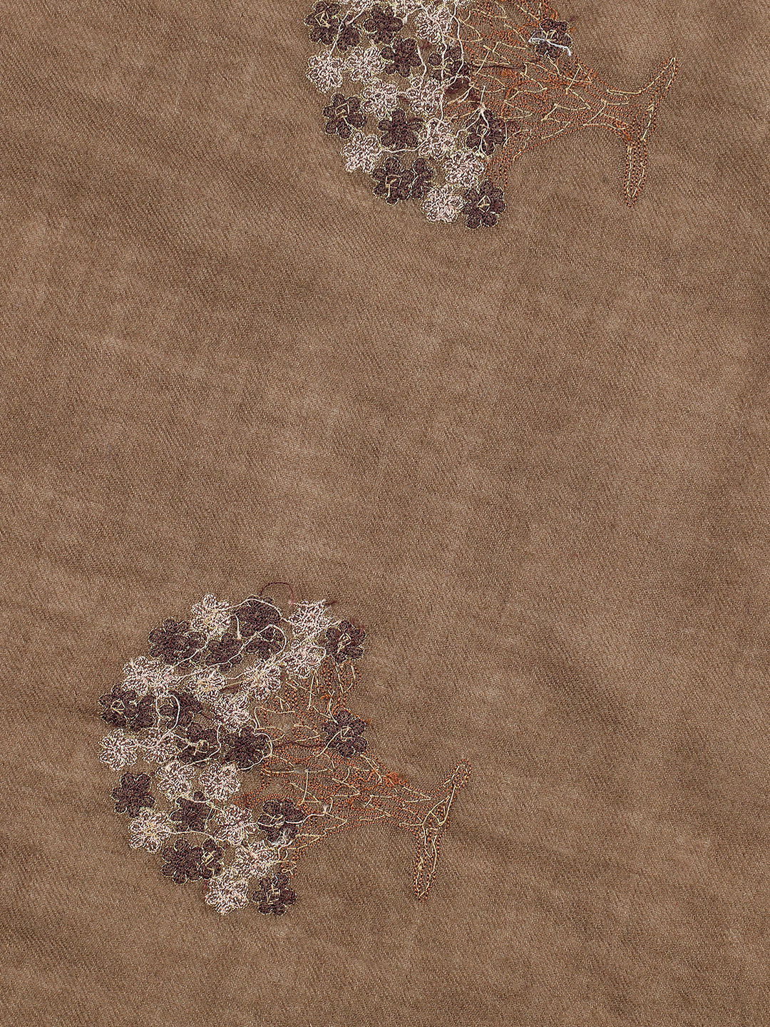 Tree Embroidered allover Pure Wool Stole