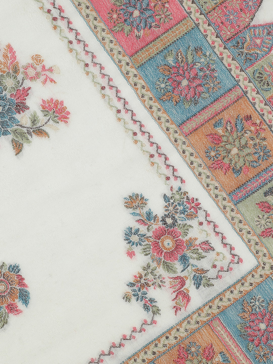 Garden of Panels-Malwa Miniature Inspired Heritage Stole