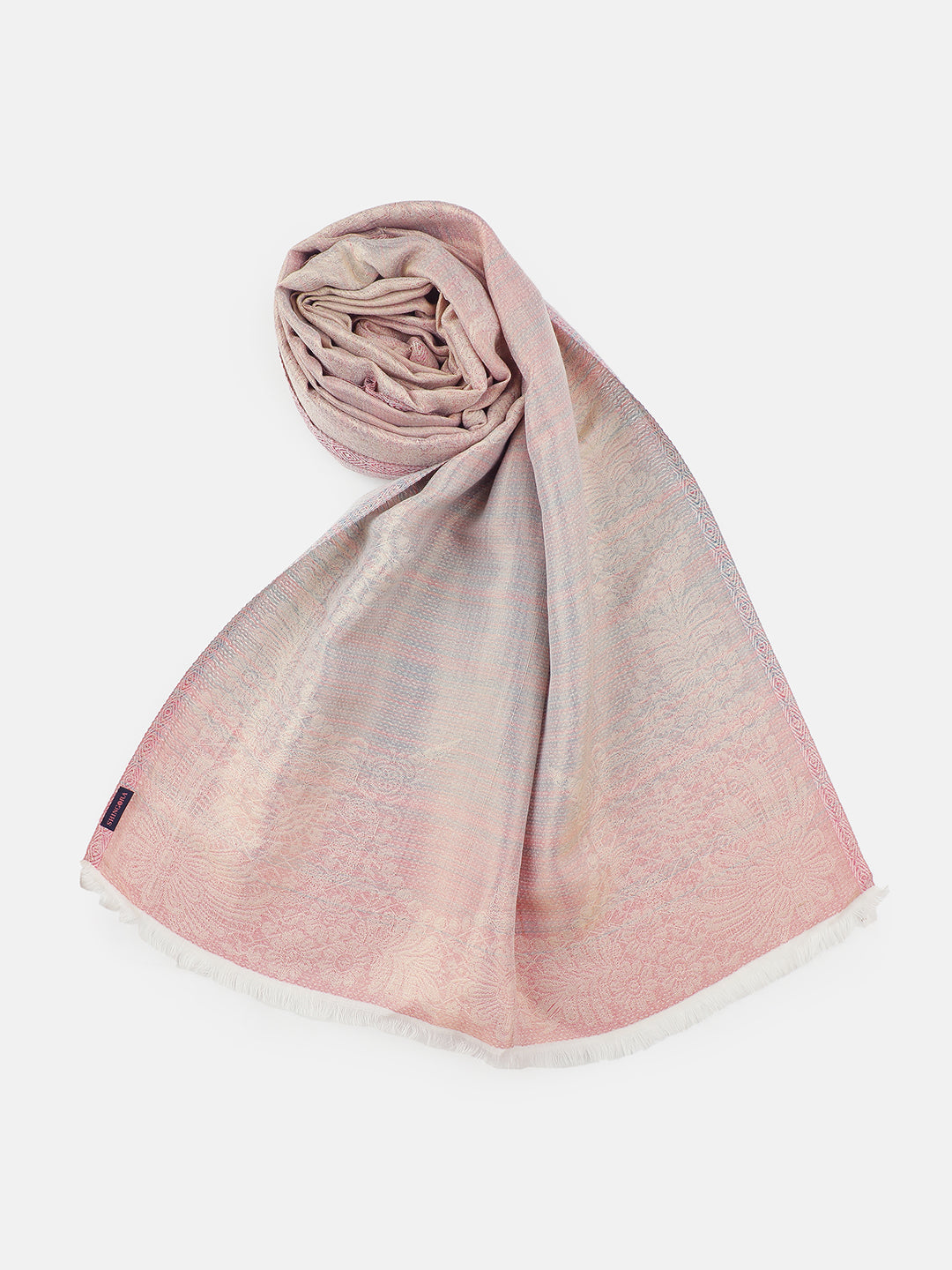 Whispered Bloom-French Floral Woolen Jacquard Stole