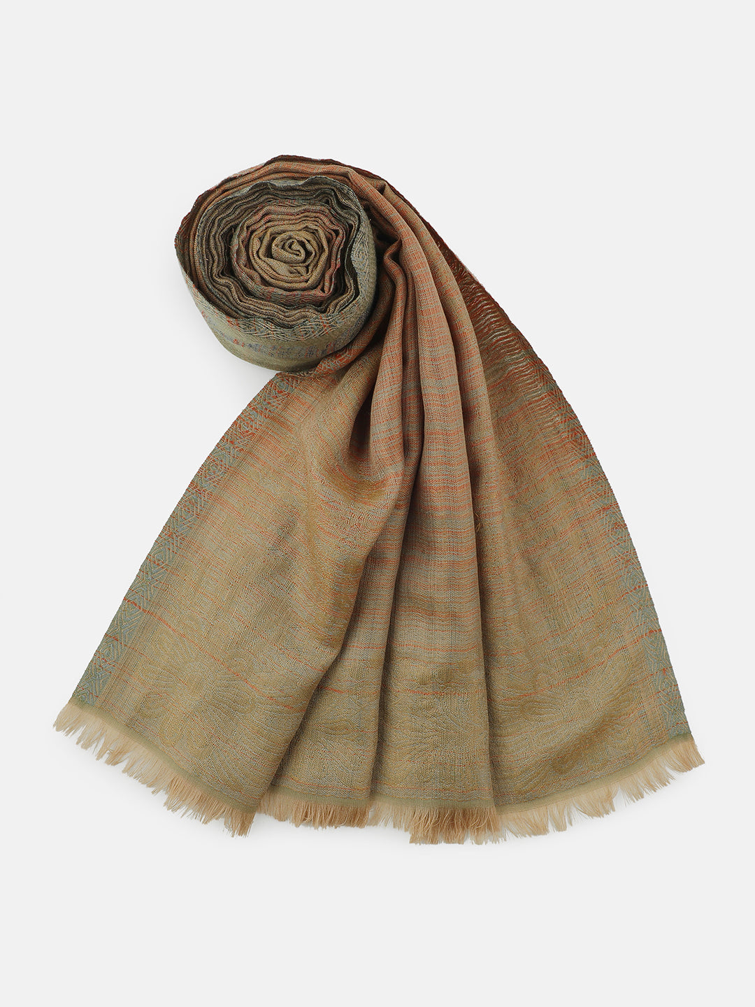 Whispered Bloom-French Floral Woolen Jacquard Stole