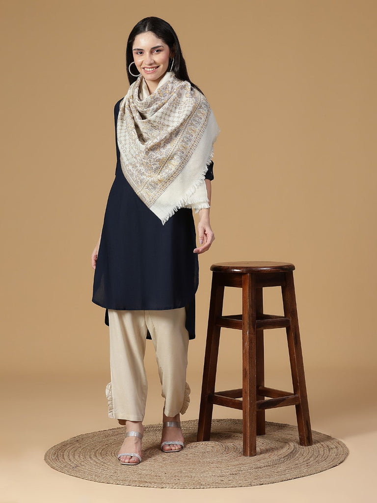 Lavanya Pure Wool Jacquard Stole