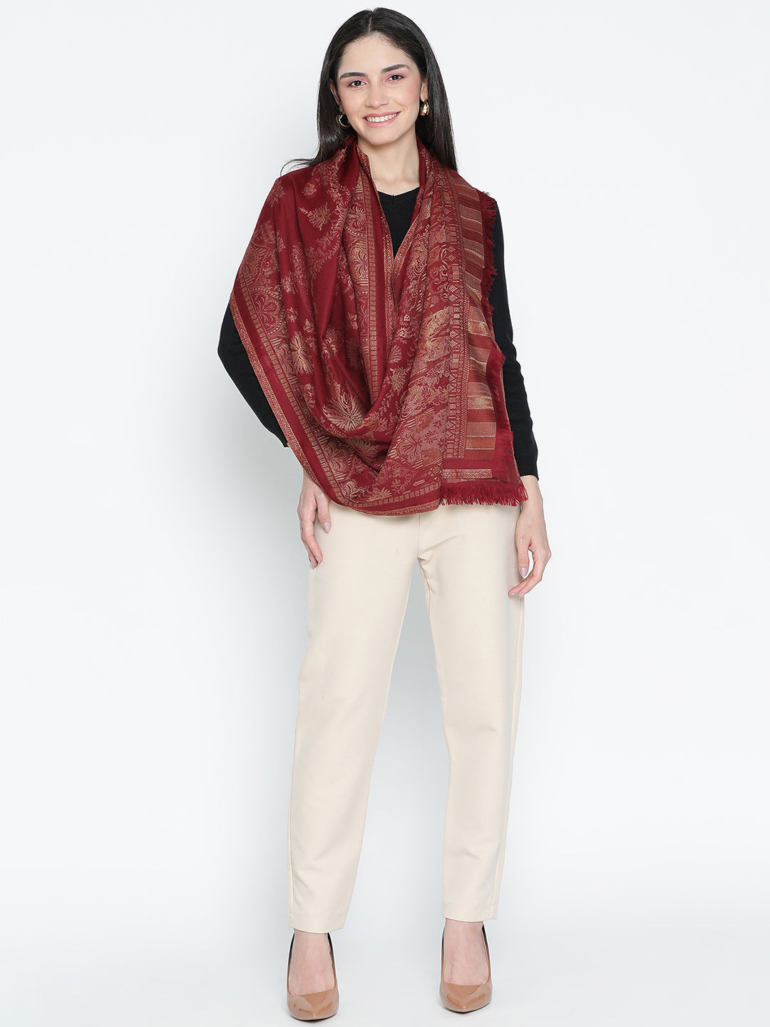 Razan Woolen Jacquard Stole