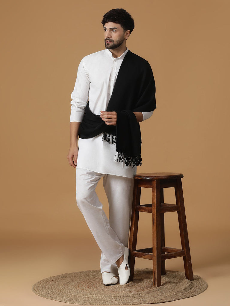 Timeless Men Woollen Solid Plain Stole