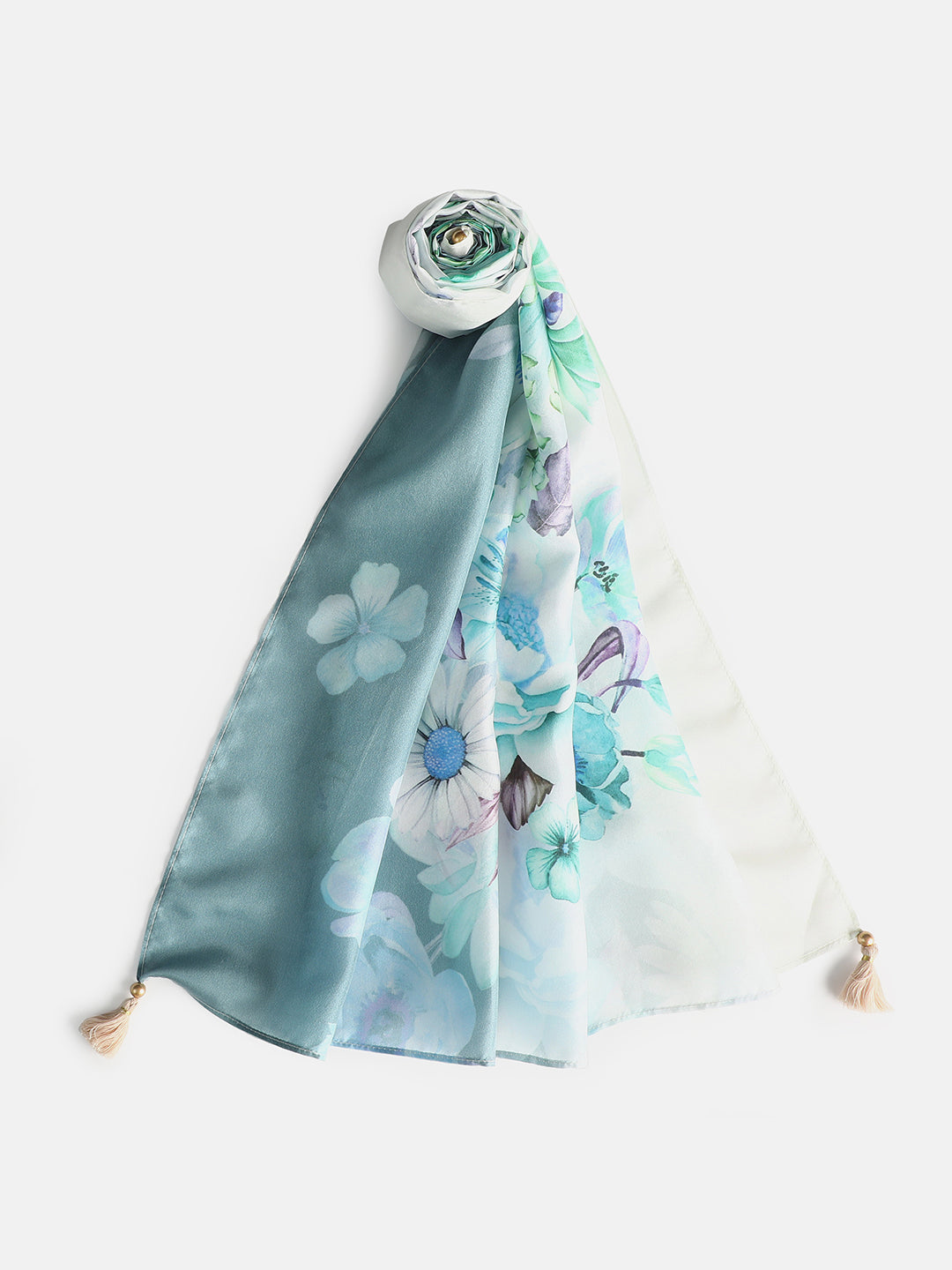 Gardenia Women Floral Pure Silk Printed Stole