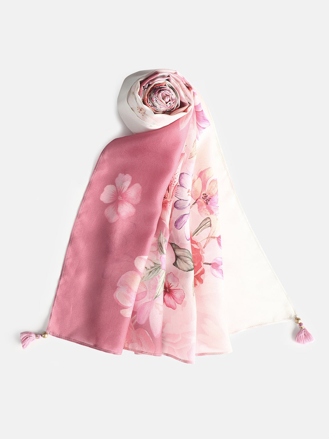 Gardenia Women Floral Pure Silk Printed Stole
