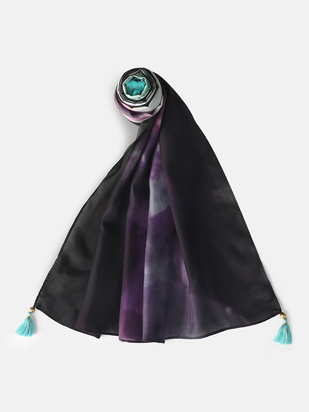 Hazel Women Pure Silk Printed Stole