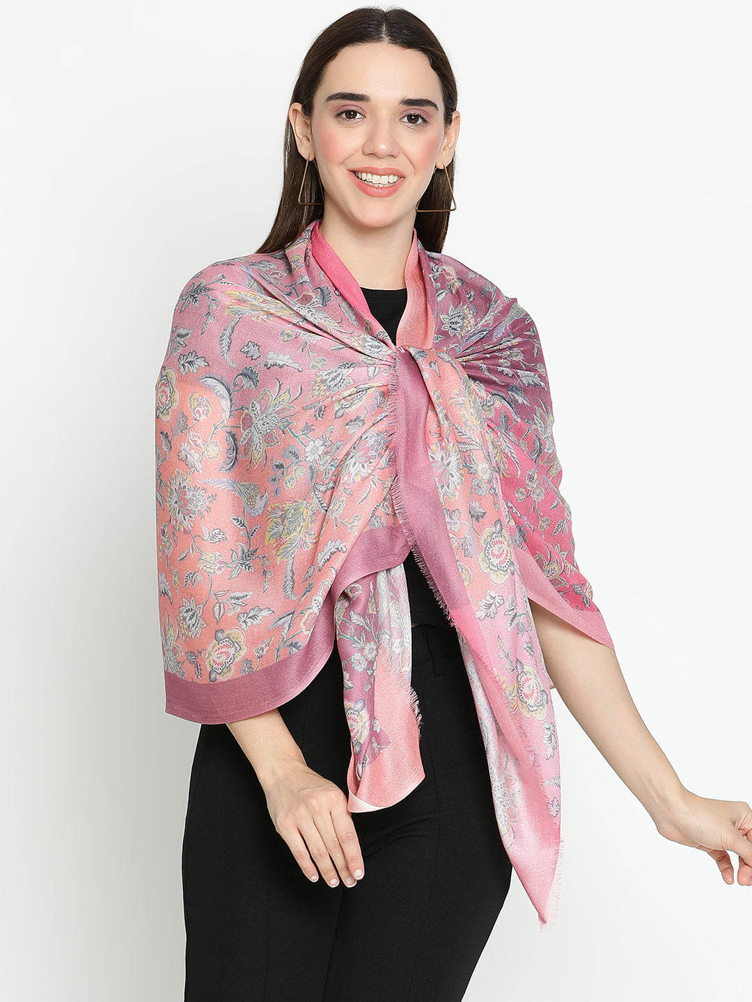 Eesha Women Floral Modal Silk Printed Stole