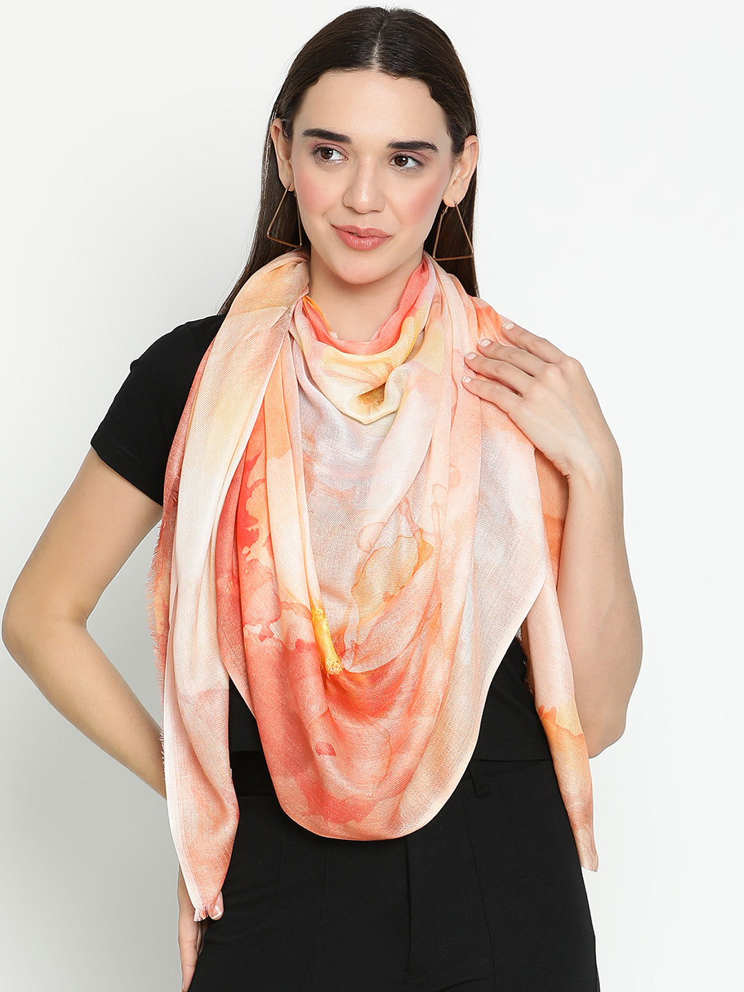 Ayana Women Floral Modal Silk Printed Stole