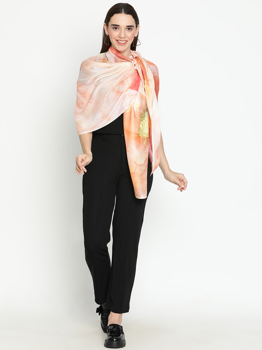 Ayana Women Floral Modal Silk Printed Stole