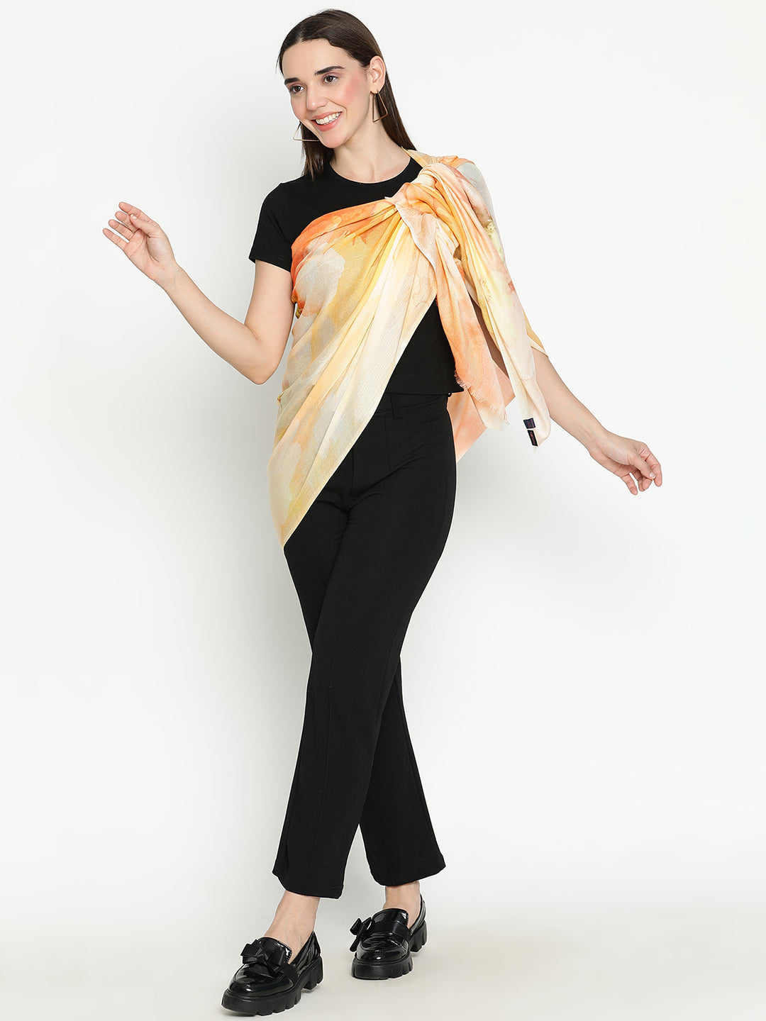 Ayana Women Floral Modal Silk Printed Stole