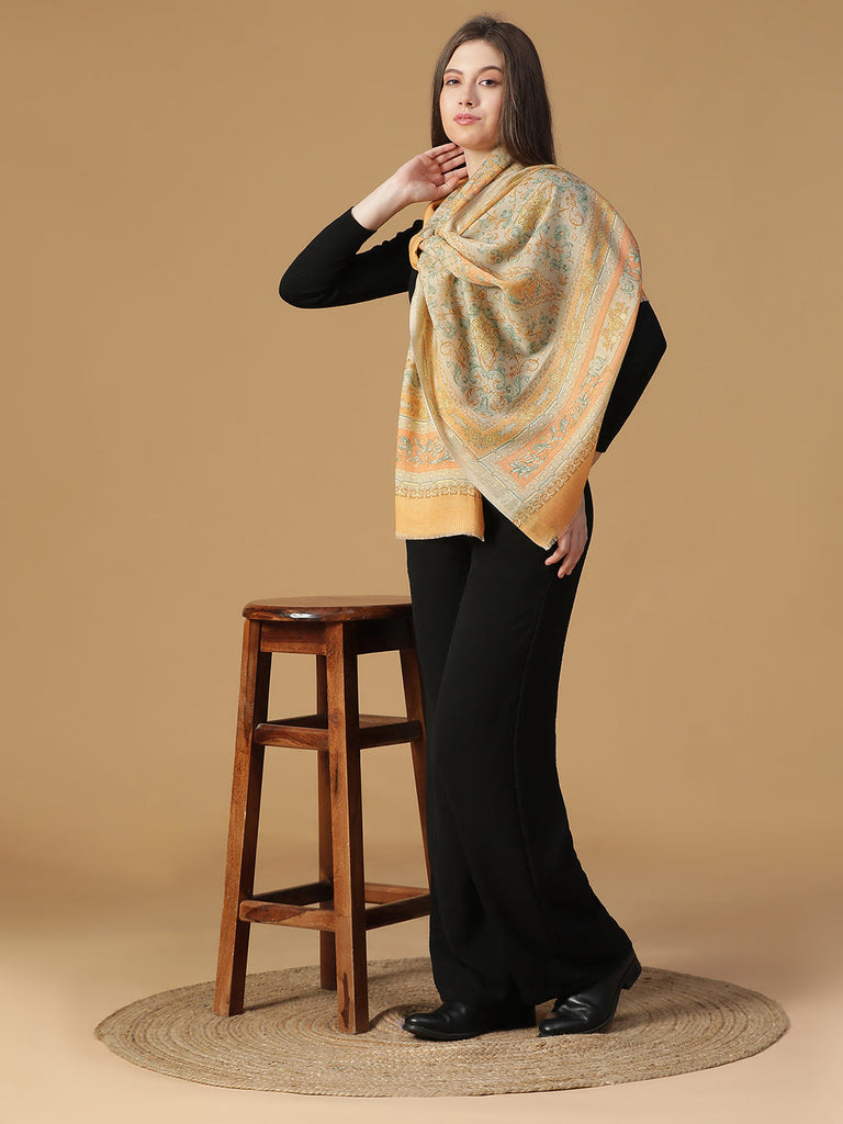 Celestial Charm Wool Lurex Printed Stole