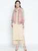 Mia Pink Woolen Printed Stole