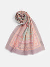 Mia Pink Woolen Printed Stole