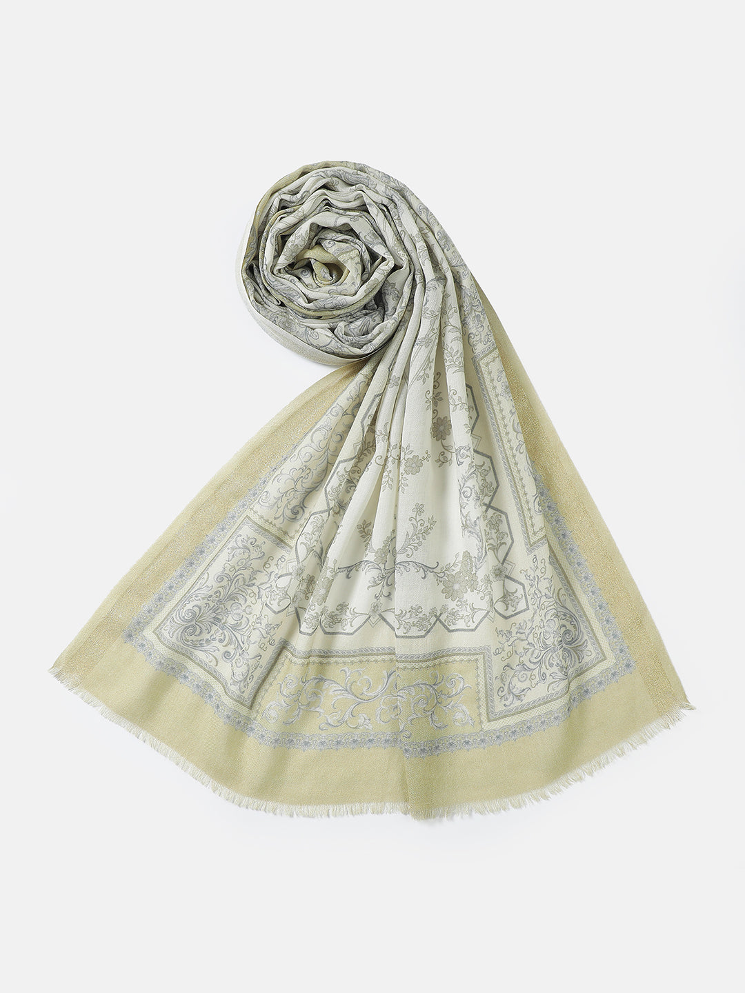 Serenade Women Wool Lurex Printed Stole