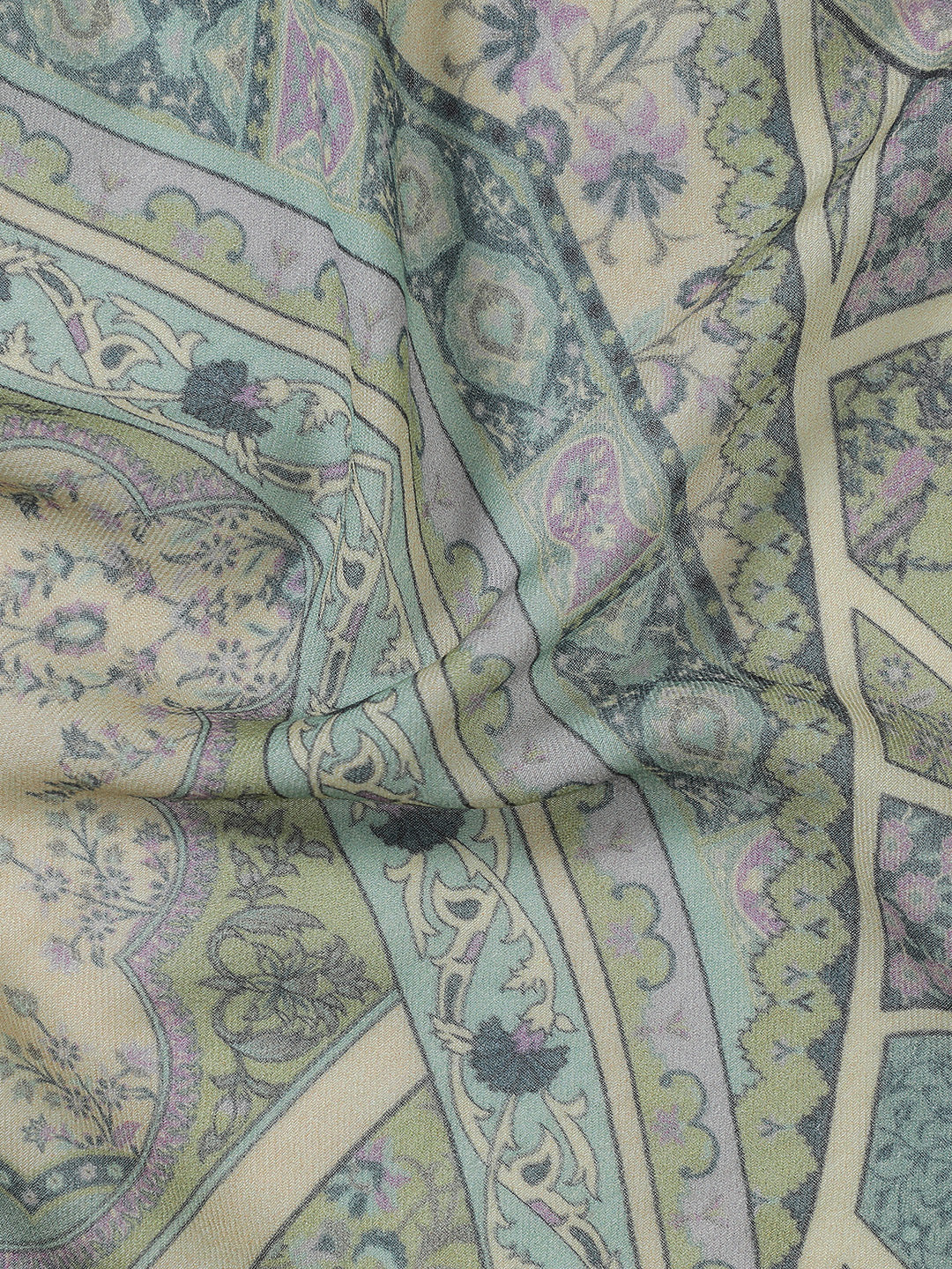 Regal Embrace Wool Lurex Printed Stole