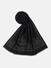 Celestial Radiance Black Woolen Embellished Stole