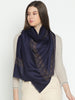 Opal Dream Navy Woolen Embellished Stole