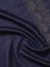 Opal Dream Navy Woolen Embellished Stole