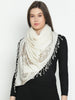 Sapphire Sparkle White Embellished Stole