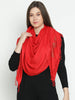 Ivory Luxe Red Embellished Stole