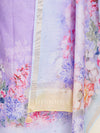 Resham: Printed Silk Metallic Unstitched Suit & Dupatta Set