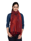 Red Woolen Jacquard Stole