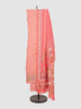 Kanchi: Pastel Rose Jacquard Karni Unstitched Tulip-Print Suit & Dupatta