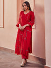 Kalaa:Rocco Floral Embroidered With Woven Design Unstitched Suit Set