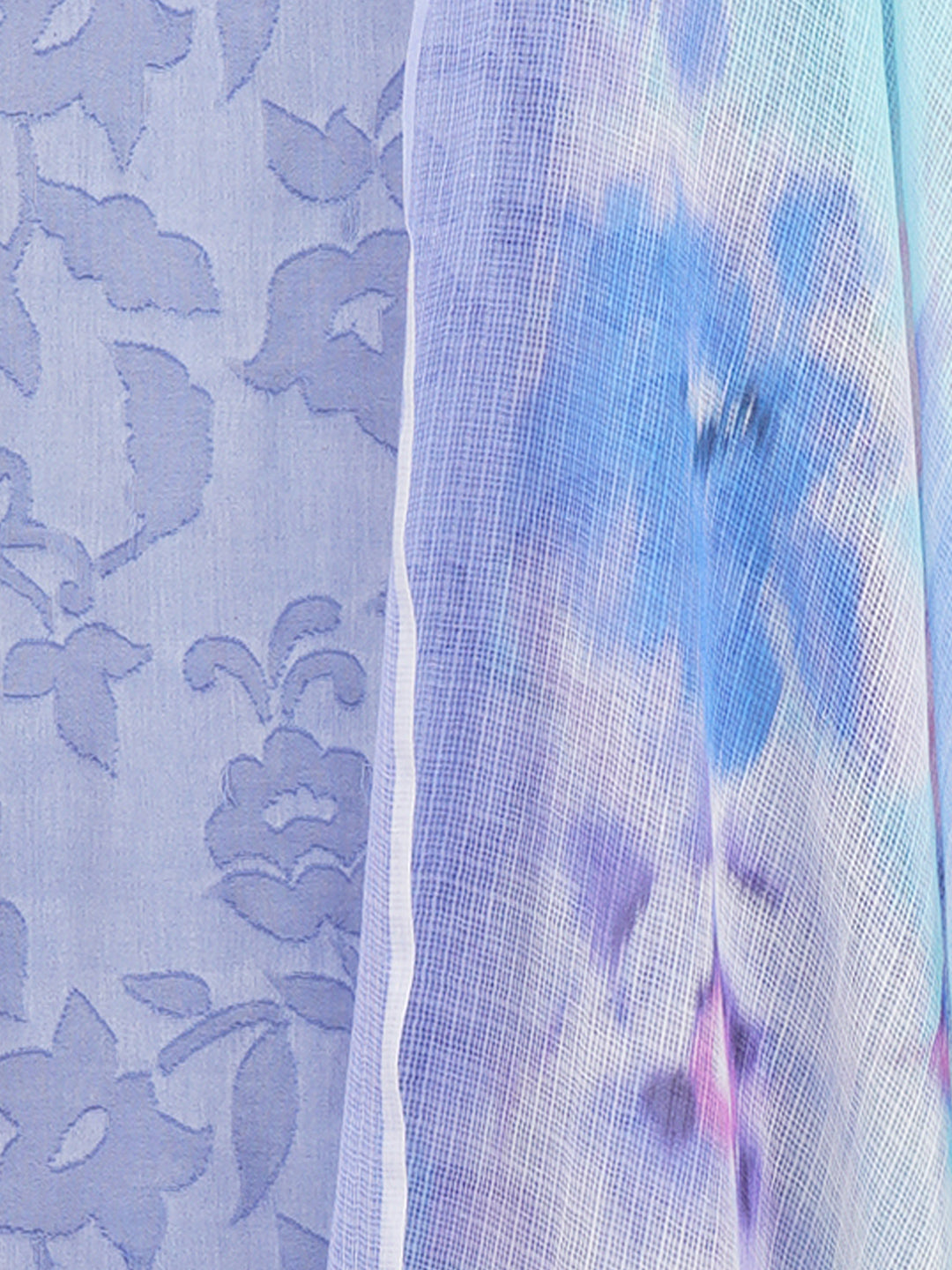 Doriya:Hazy Floral Jacquard Unstitched Suit Set