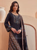 Vani: Jacquard Design Metallic Unstitched Suit & Dupatta Set