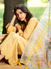 Doria: Yellow Cotton Unstitched Suit with Kota Printed Dupatta