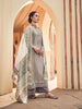 Kriti: Jacquard Metallic Embroidered Stitched Suit & Dupatta Set