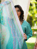 Noor: Sea Green Cotton Metallic Embroidered Unstitched Suit & Dupatta Set