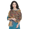 Floral Paisley Pure Woolen Beige Printed Shawl