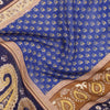 Line Paisley Pure Woolen Blue Printed Shawl